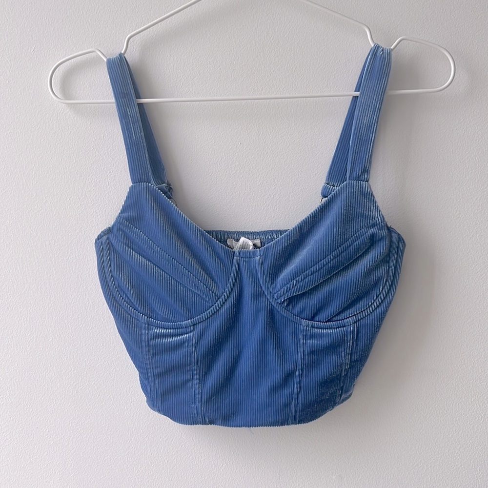 Women’s Blue corset crop top XS